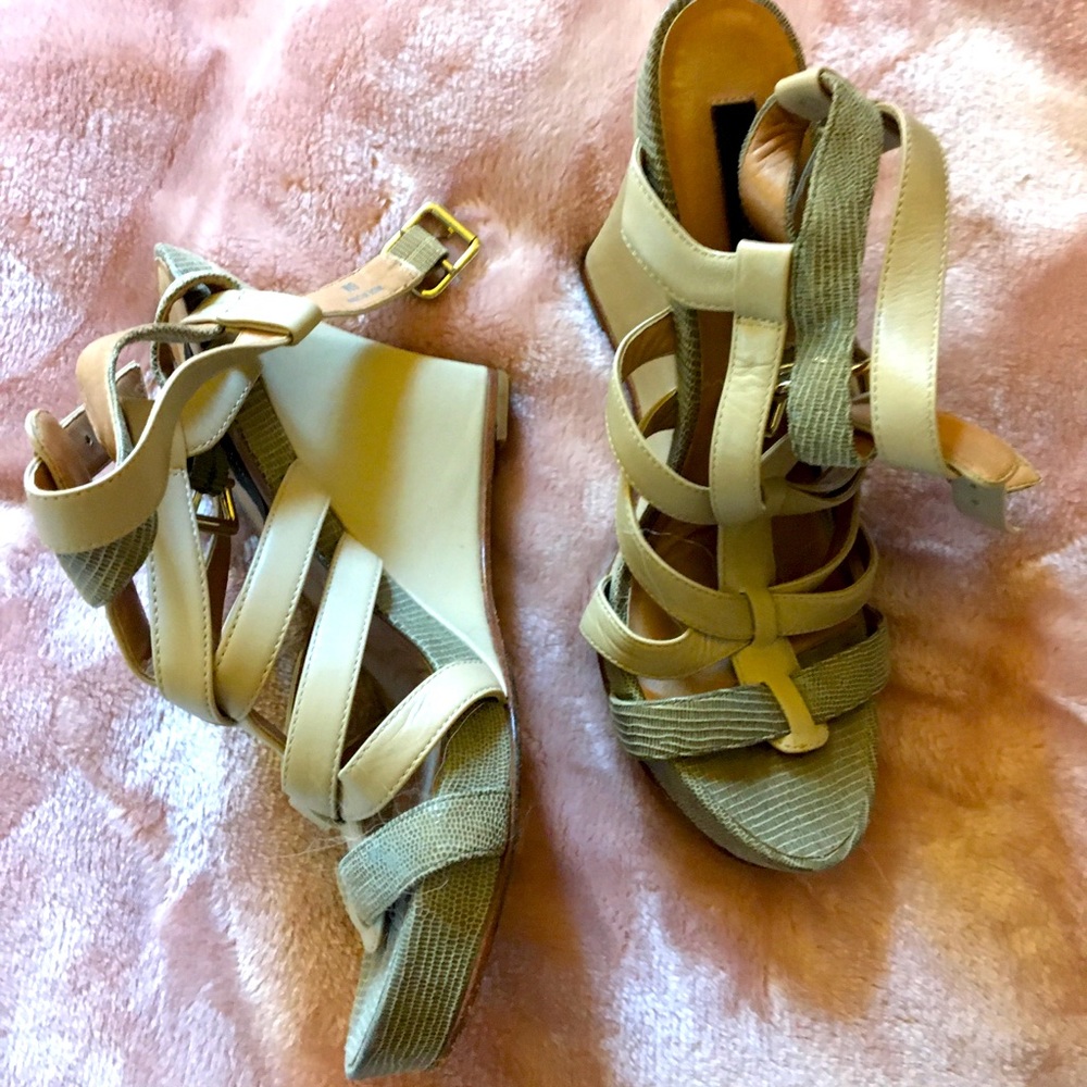 Ann Taylor Stappy Wedges